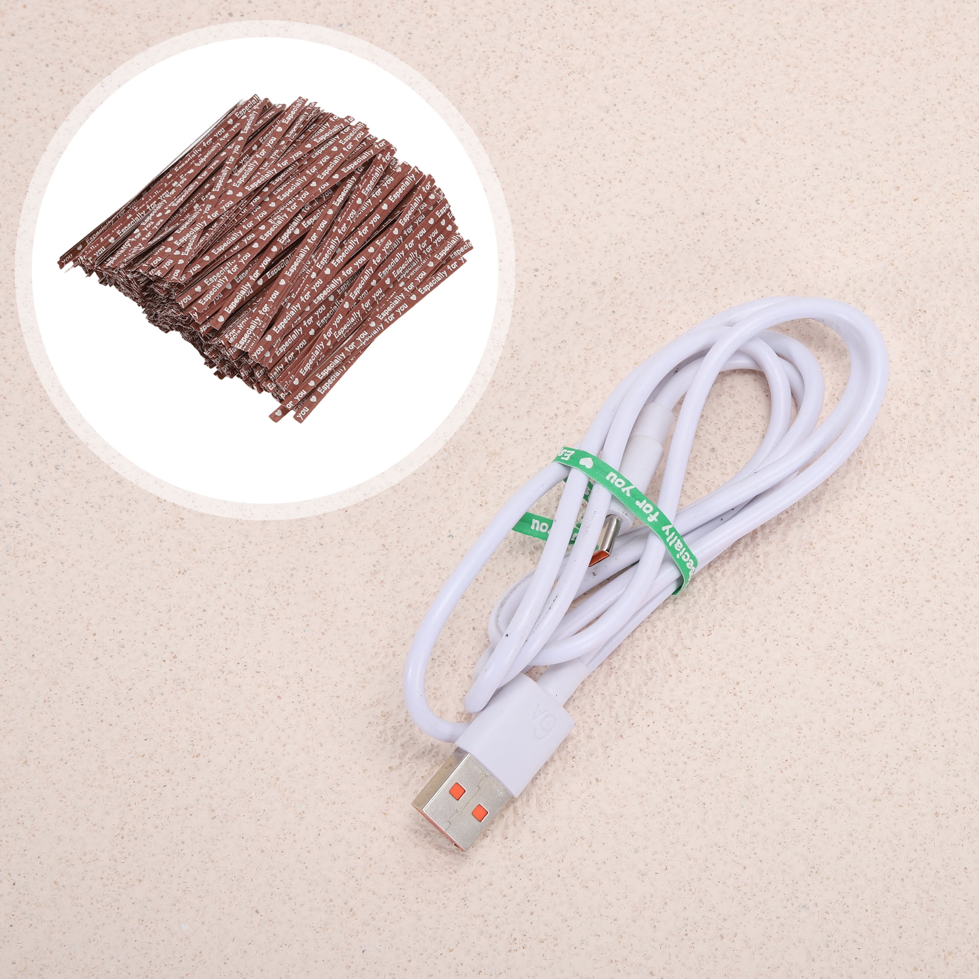 Unique Bargains Decorative Twist Ties for Gift Wrap and Crafts 700 Pcs Coffee Color