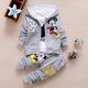 thumbnail image 1 of Conjunto de 3 unidades de ropa para bebé (niño o niña), abrigo con capucha de oso de Mickey Mouse de dibujos animados, camiseta + pantalón, traje deportivo para chico, ropa para niño, chándal 24M Gao Jinjia LED, 1 of 2