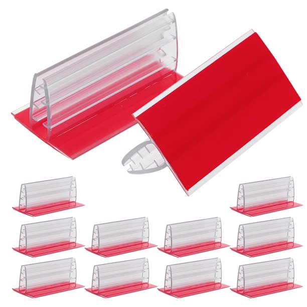 BRIGHTFUFU 30Ud Señalizadores Transparentes De PVC Autoadhesivos Para Exhibición Etiquetas Y Organización En Oficina
