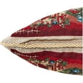thumbnail image 3 of Violet Linen Seasonal Xmas Christmas Holiday Bliss Pattern, Polyester Tapestry Jacquard , Santa Tree , 18 Inch x 18 Inch, Decorative Throw Pillow Cover, 3 of 5