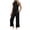 01 Black, variant on Women's Summer 2 Piece Sets Dressy Mock Neck Tank Top with Straight Leg Pants Business Casual Outfits with Pockets