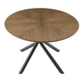 thumbnail image 5 of Kevinplus 53.14'' Round MDF Coffee Table End Table Short Leisure Tea Table Cross Legs Metal Base, Easy to Assemble,Walnut., 5 of 7