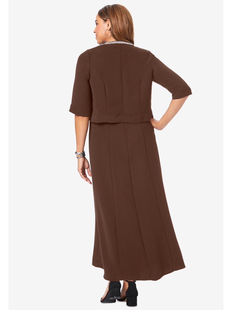 Jessica London Women's Plus Size 2-Piece Beaded Jacket Dress - Walmart.com