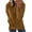 Brown, variant on Turilly Women Coats Winter Jacket Fashion Woman Long Sleeve Zipper Open Front Loose Outerwear Printing Blouse Coat Tops Pockets Hooded Blouse