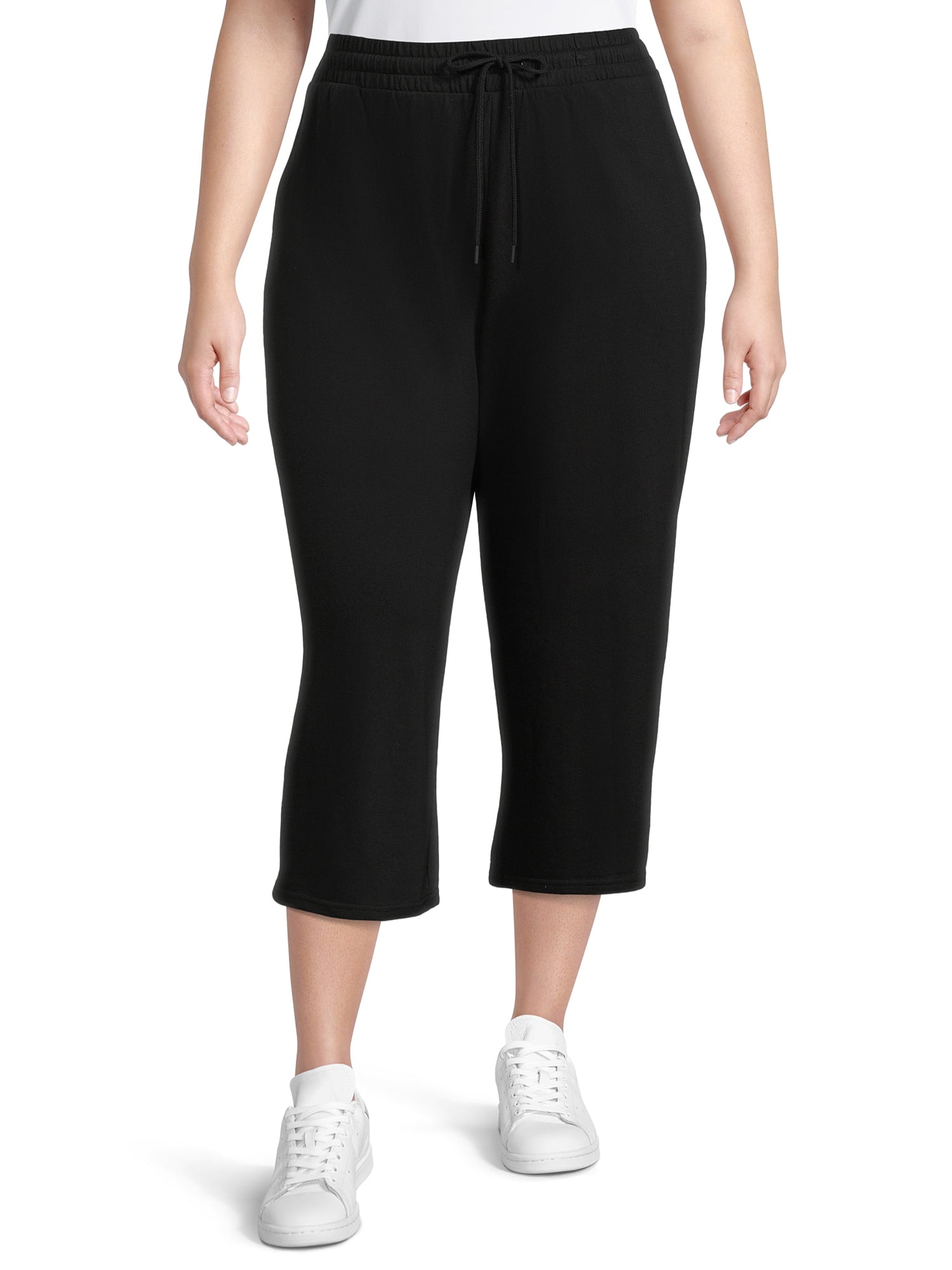 Terra & Sky Women's Plus Size Knit Capri