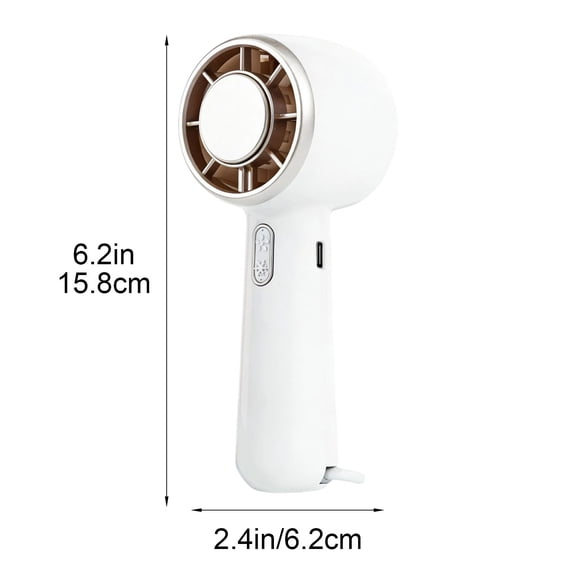 Ice Cooling Handheld Fan, USB Rechargeable Portable Personal Fan, 3 Speed Turbo Mini Hand Fan for Outdoor Travel Commute Office