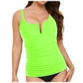 thumbnail image 6 of TTUHYWXI Tankini Tops for Women Swimwear Top Only Tummy Control Bathing Suit Top No Bottom (Green, S), 6 of 9