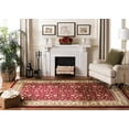 thumbnail image 3 of SAFAVIEH Lyndhurst Pearl Floral Area Rug, Red/Ivory, 5' x 5' Square, 3 of 9