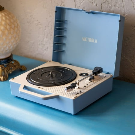 Victrola - Re-Spin Sustainable Bluetooth Suitcase Record Player - Light Blue