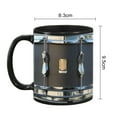 thumbnail image 5 of Sylvtty Funny Black Drum Mug 11oz Retro Ceramic Drum Coffee Cup Drummer Favorite Drinkware Drummer Gift for Men Women Musicians, 5 of 6