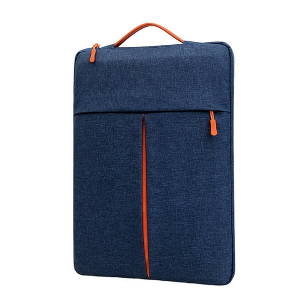 Funda para portátil con asa para viajes de 15 pulgadas, maletín compacto y portátil, funda protectora para ordenador. Azul