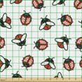 thumbnail image 2 of Ladybug Upholstery Fabric by the Yard, Pattern of Insects with Dotted Wings Cartoon Style Beetles Design, Decorative Fabric for DIY and Home Accents, Vermilion White by Ambesonne, 2 of 5