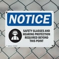 thumbnail image 5 of (2 Pack) Safety Glasses And Hearing Protection OSHA Notice Sign 24 Inch X 18 Inch Plastic Sign, Weather Resistant, UV Protected for Workplace, Business, and Construction Site, Made in, 5 of 8