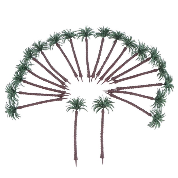 Paquete de 20 palmeras de coco artificiales - Palmeras de coco, modelo drago 9cm