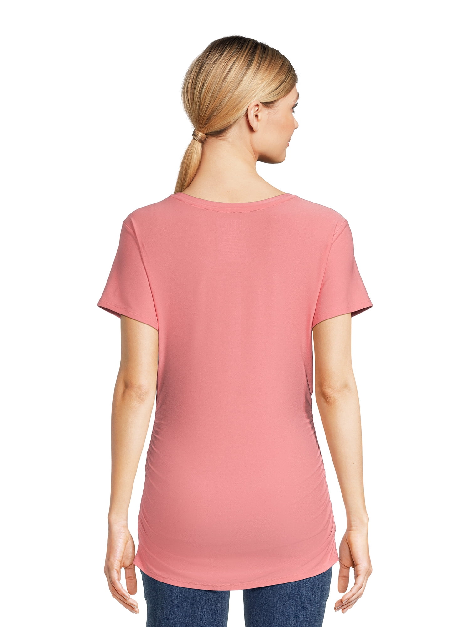 Time and Tru Women's Maternity Graphic Tee with Short Sleeves, Sizes S-XXL