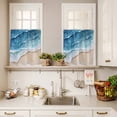 thumbnail image 3 of Abstract Marble Texture Curtain Valances Set Grey Shinny Gold Gradient Art Kitchen Curtains 24&nbsp;inch Length Rod Pocket Valance and Tiers 3 Piece Set Small Bedroom Bathroom Laundry Decor, 3 of 9