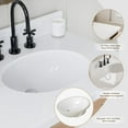 thumbnail image 4 of ARIEL Monroe 73 Inch Double Oval Sink Bathroom Vanity With Pure White Quartz Countertop 1.5 Inch Edge In Oak, 4 of 8