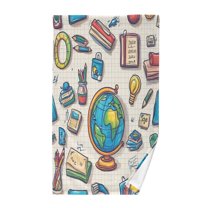 Yayeee 100% Cotton Hand Towels for Bathroom 16" x 28" Kitchen Towel, Beige School