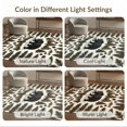 thumbnail image 7 of ODIKA 9'x12' Washable Area Rug Low Pile, Flatwoven, Print Border Cabin Forest Motif Motifs Lake Fishing Wildlife Refined Structured for Great Room, Indoor Concept, Large Living, 7 of 7