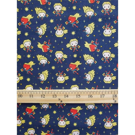 100% Cotton Fabric Marvel's Superwoman KIDS Cartoon Print/45" Wide/Sold By Yard