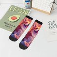 thumbnail image 7 of Fuzoiu Sunset Cloud Corgi Print Adult Socks, Crew Moisture-wicking Socks, Unisex Cushion Crew Socks,Casual Sports Ankle Socks, 7 of 7