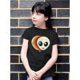thumbnail image 2 of Layered Alien Emoji Vibes - Retro Galactic Graphic Youth's T-shirt, 2 of 4