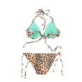 thumbnail image 2 of bar III Womens Dalmation Side Tie 2 Piece Bikini, Orange, X-Small, 2 of 2