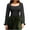 Black, variant on BLVB Womens Renaissance Crop Tops Ruffle Smocked Waist Boho Shirt Long Sleeve off Shoulder Blouse for Party Club