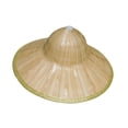 thumbnail image 3 of Sombrero trenzado Sombrero para el sol Sombrero de sombra dura tejido Sombrero de arroz con cáscara para la agricultura de playa de verano Diámetro 48cm, 3 of 10