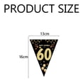 thumbnail image 5 of Latex Balloons 60th Birthday Decoration, Black And Gold Triangle Flags Happy Birthday Garland For 60th Anniversary Party, Pre-Connected Garland Easy To Install Indoors And Outdoors, 5 of 5
