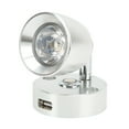 thumbnail image 3 of LED Reading Light, RV  Aluminum Alloy Press Dimming Switch USB Port Wall Mount Car Interior Light for   Boat 12-24V 3W, 3 of 8