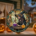 thumbnail image 4 of Witch Magic Glass Suncatcher, Fall Witch Window Hanging, Witch Spooky Halloween Decor, Witches Magic Gothic Suncatcher, Halloween Spooky 4327267878 7622, 4 of 4