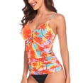 thumbnail image 7 of RELLECIGA Women's Shirred Swim Tops Cutout Swimsuits Tummy Control Bathing Suit Tops Tankini Tops for Women, 7 of 7