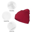 thumbnail image 3 of Lsque Geometric Vintage Pattern Knitted Beanie, Unisex Winter Hat, Knit Hat Winter Beanies Thick Fisherman Beanies Cuffed Plain Skull Caps, 3 of 6