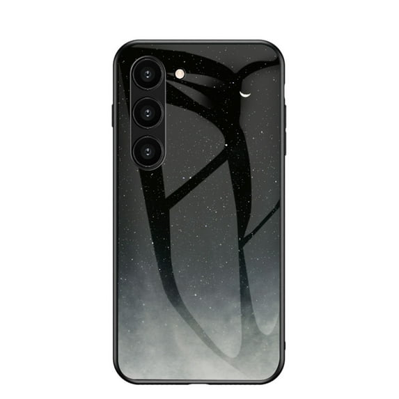 SaniMore for Samsung Galaxy S23 6.1" 2023 Case, Toughened Glass & TPU Bumpers Anti-Fall Strong Airbag Lightweight Starry Sky Glass Full Body Protective Cover for Samsung S23, Star