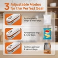 thumbnail image 3 of Unbranded Mini Bag Sealer with Cutter, Rechargeable USB-C, 3 Temp, White, 3 of 6