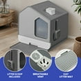 Cat Litter Box Kitten House Odorless Toilet Anti Splashing Scoop Mat