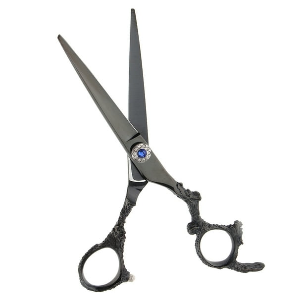 Tijeras de adelgazamiento de corte de salón Tijeras de peluquería texturizadoras doradas 6.7in