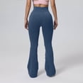 thumbnail image 6 of Oksale Womens Ribbed Yoga Pants Flare Leggings for Women Butt Lifting Seamless Stretch High Waisted Workout Legging Pants Navy S, 6 of 10