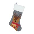 thumbnail image 2 of Fiudx Ofertas del día Medias navideñas tejidas con diseños de Papá Noel y muñeco de nieve Bolsas de regalo rojas ideales para colgar en el árbol de Navidad, 2 of 7