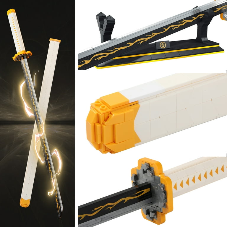 HI-REEKE Sword Demon Building Block Set Zenitsu Katana Anime