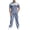 Blue, variant on Mens 2 Piece Sweatsuits Outfits Short Sleeve Pullover Loungewear And Joggers Sweatpants Loose Pants Summer Casual Track Suits Set Walking Suits Blue S