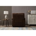 thumbnail image 3 of Home Square Linen Living Room Chair in Brown Finish - Set of 2, 3 of 9