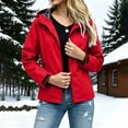 thumbnail image 6 of Cmfcve Rain Jacket for Women Waterproof Lightweight Windbreaker Jacket with Hood Packable Zipper Raincoat with Pockets M-4XL, 6 of 7