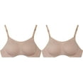 thumbnail image 2 of Fruit of the Loom Women's Breathable Cami Bra with Convertible Straps 2-Pack, Beige, 40D, 2 of 7