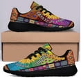 thumbnail image 3 of Hippie Sunflower Peace Sign Shoes Sneakers Black Size 11, 3 of 7