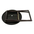 thumbnail image 3 of "East at Main Lowry 20"" Dark Brown Round Metal Folding Tray Table", 3 of 6