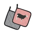 thumbnail image 2 of Caroline's Treasures Herwick Sheep Pink Check Pair of Pot Holders, 2 of 3