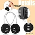 thumbnail image 4 of ShenMo 2 Pcs Cadenas à Code Ligne Cadenas de Voyage Cadenas à Code Casier de Sport Serrure à Bagages Code Réinitialisable (Long et Court)(Noir), 4 of 5