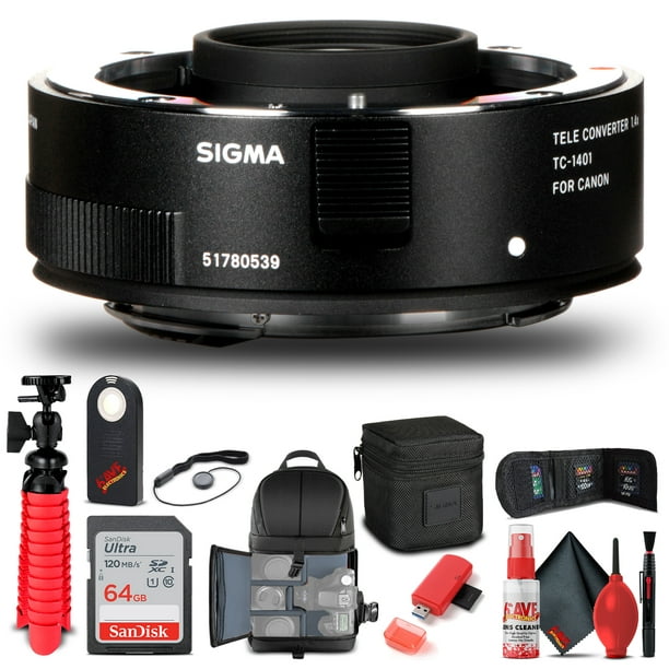 Sigma TC-1401 1.4x Teleconverter for Canon EF (879101) Bundle